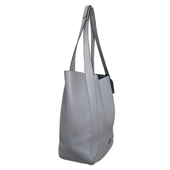 Auth COACH - CV996 Light Blue Leather Tote Bag - Picture 5 of 9